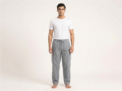 Baggy Bottom wear trousers for men in grey lined