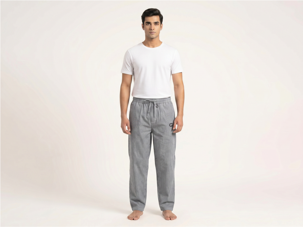 Grey Striped Trouser for Men
