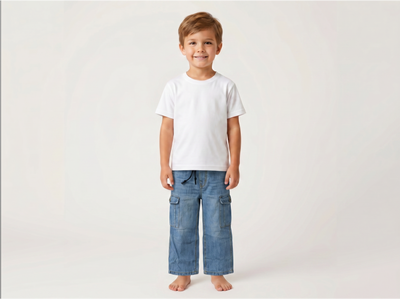 Slim Fit Blue Cargo for Kids