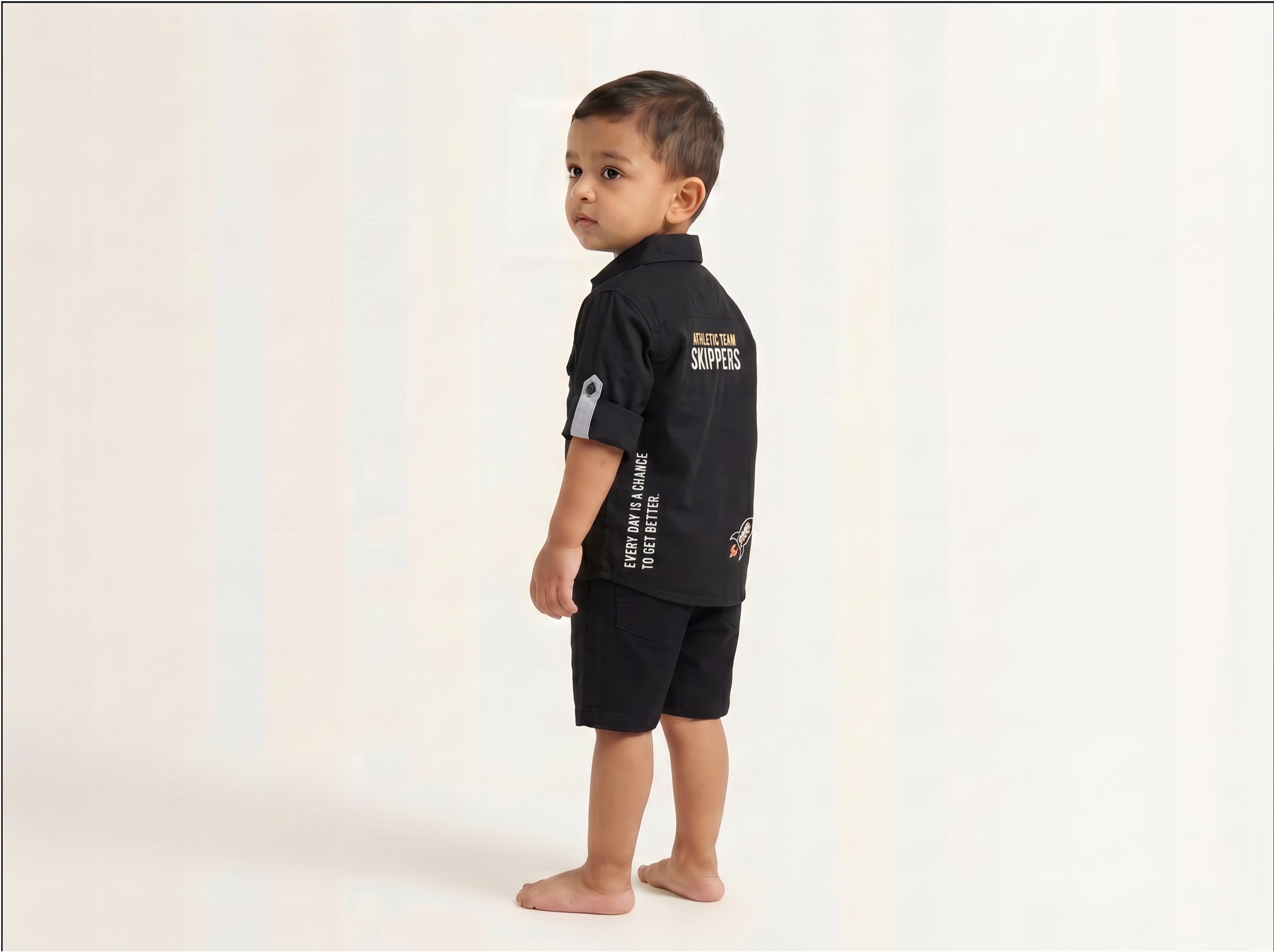 Black Button Shirt for kids