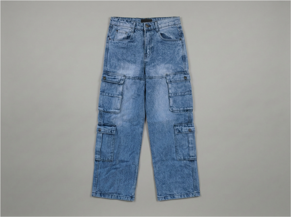 GK Wear Blue Cargo Pants for Boys