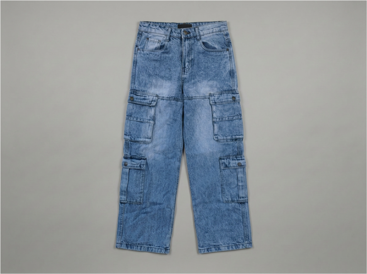 GK Wear Blue Cargo Pants for Boys