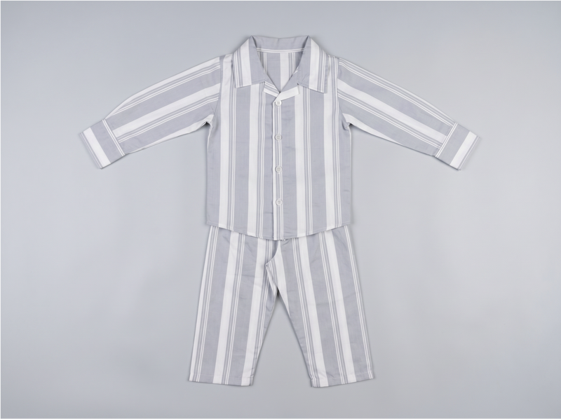 Light Blue Striped Nightsuit for Kids